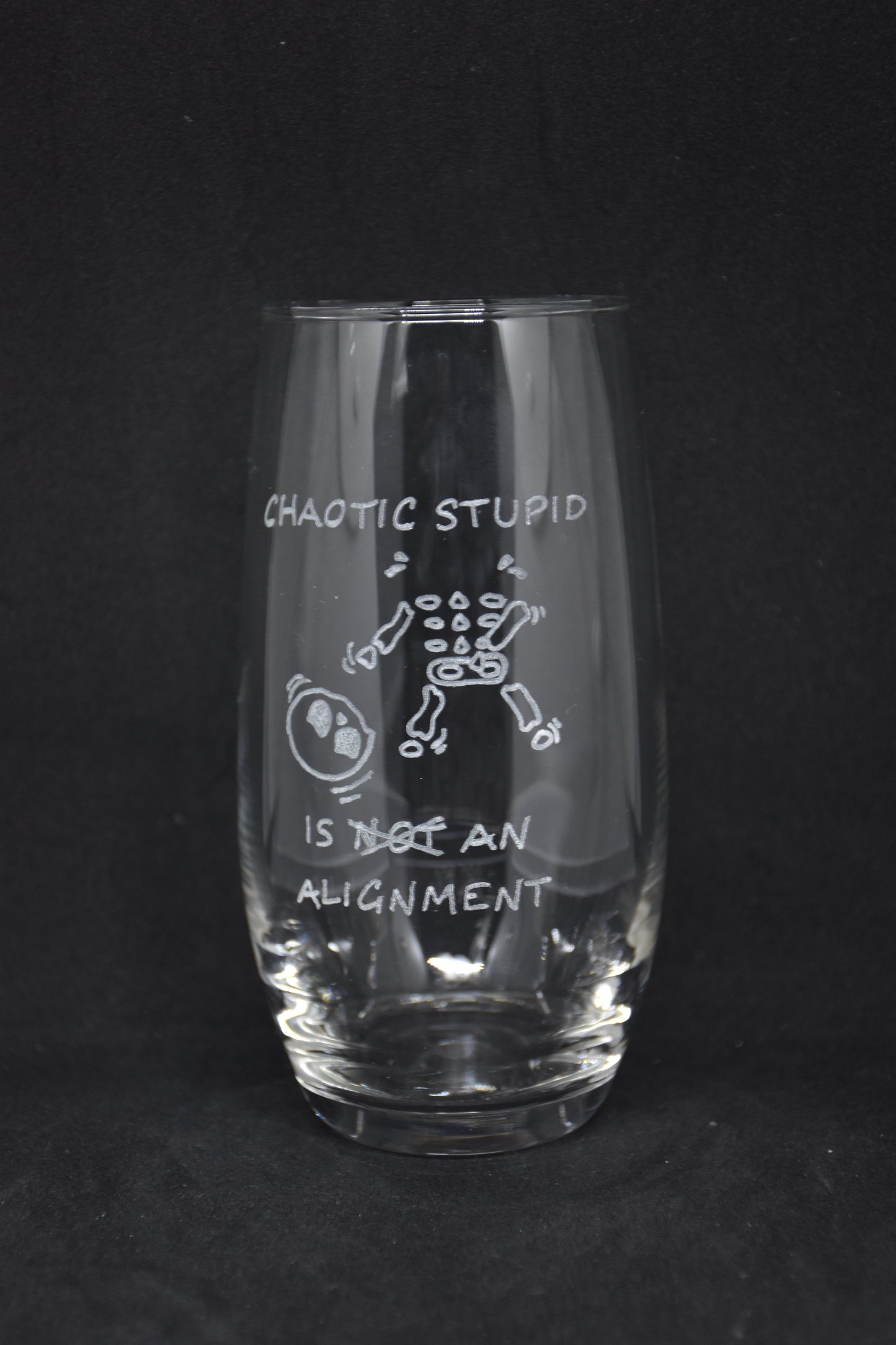 🎁 Chaotic Stupid Skeleton - TTRPG Gegraveerde Glazen (100% off)