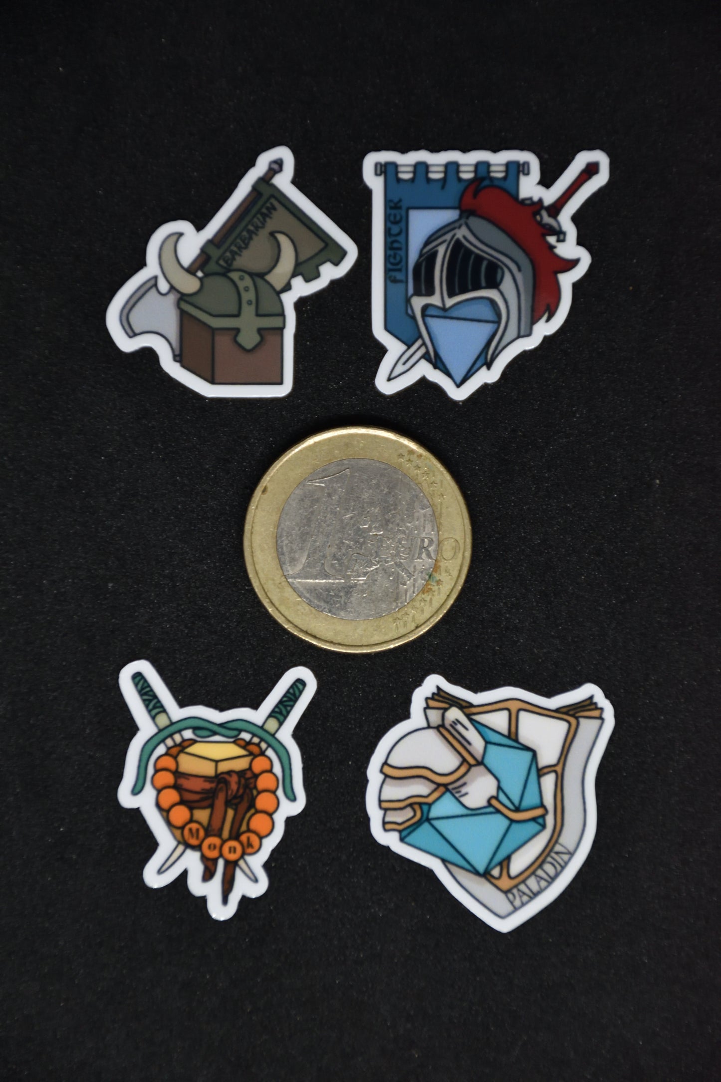 Mini TTRPG Warrior Classes - Sticker Pack