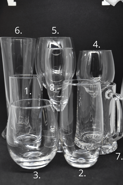 Custom Engraved Glass - Personalize the glass completely to your wishes!