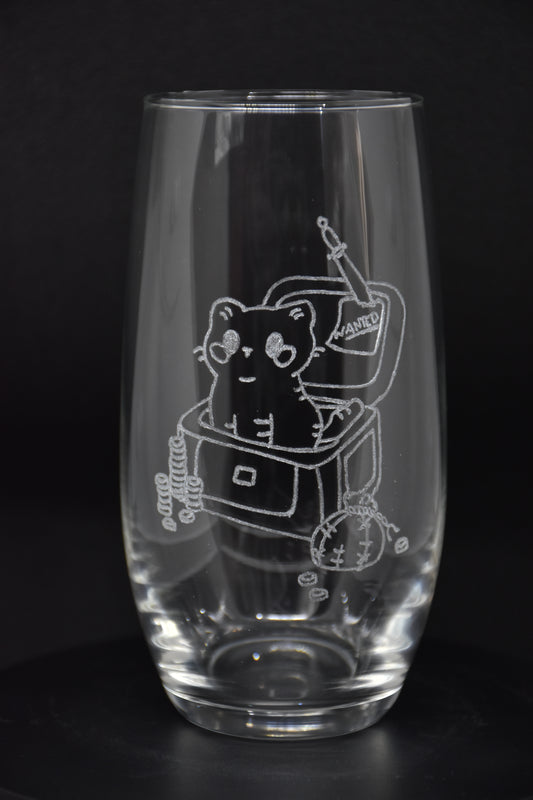 Rogue Cat Cartoon - TTRPG Engraved Glasses