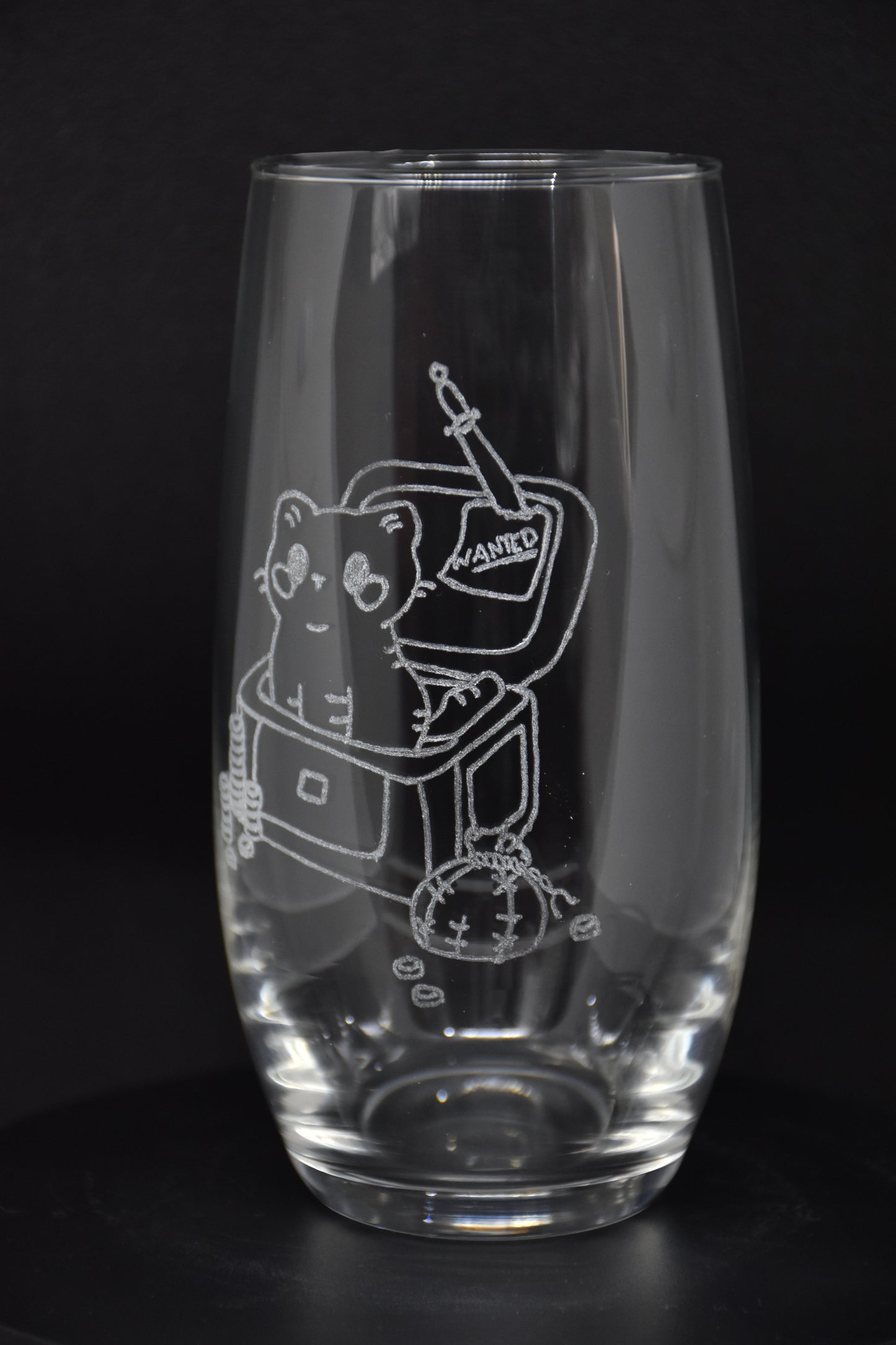 Rogue Cat Cartoon - TTRPG Engraved Glasses