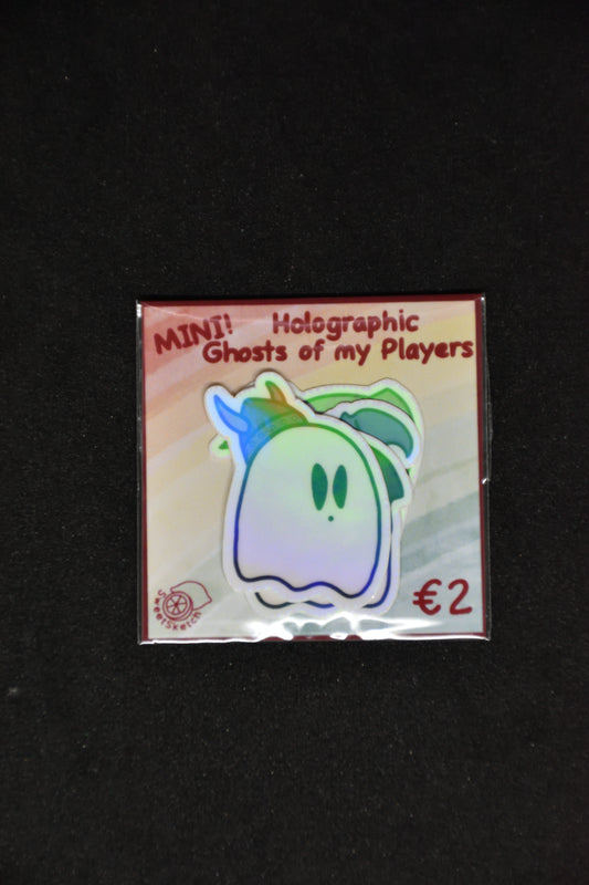 Mini Holographic Ghosts of my Players - TTRPG Sticker Pack