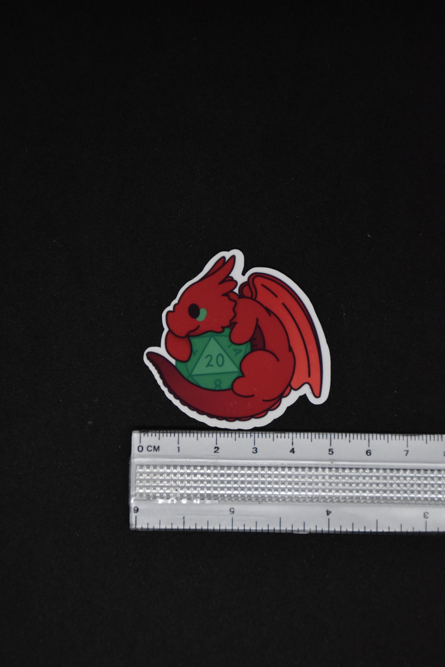 Dragon with D20 - TTRPG Sticker