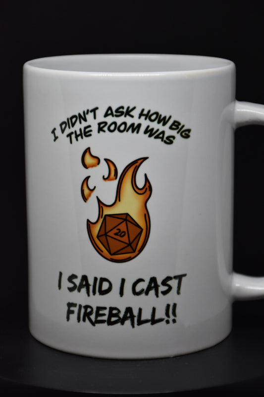 I didn't ask how big the room was, I SAID I CAST FIREBALL - Mugs