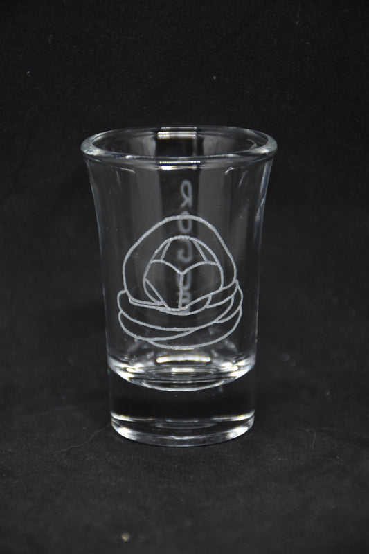 Rogue Dice Shot - TTRPG Gegraveerde Glazen