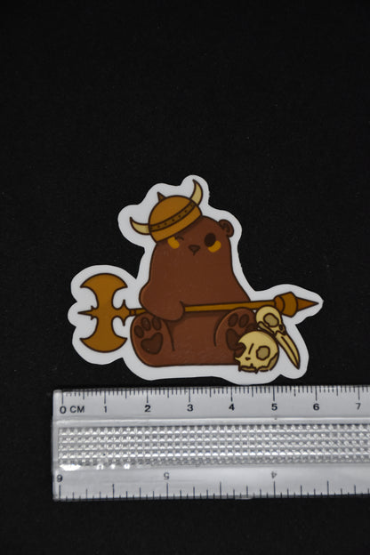 Barbarian Bear Cartoon - TTRPG Sticker