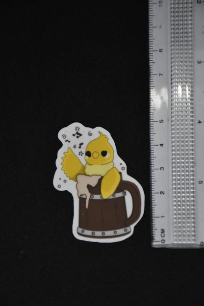 Bard Bird Cartoon - TTRPG Sticker