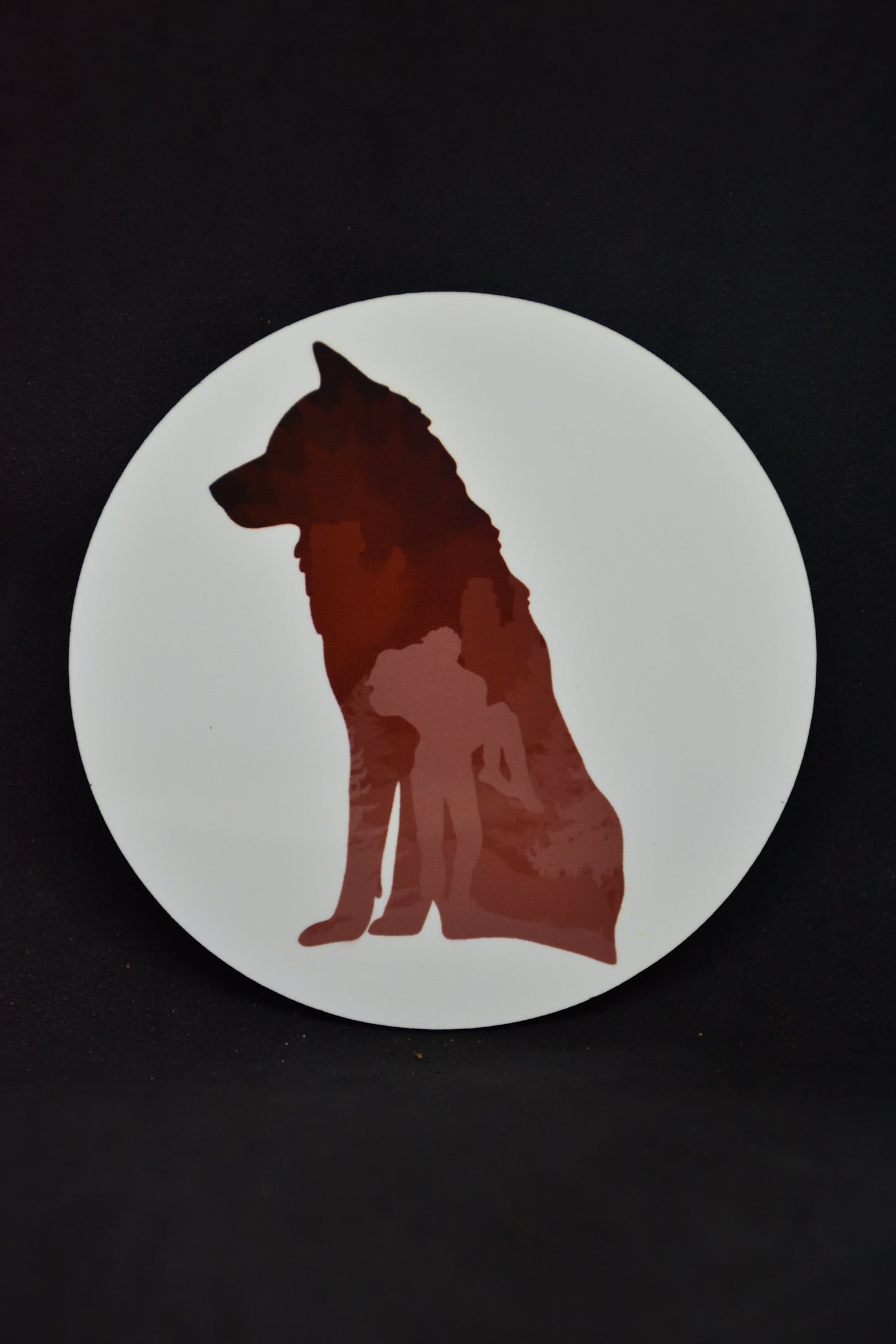 Wolf met kasteel - Fantasy Onderzetters