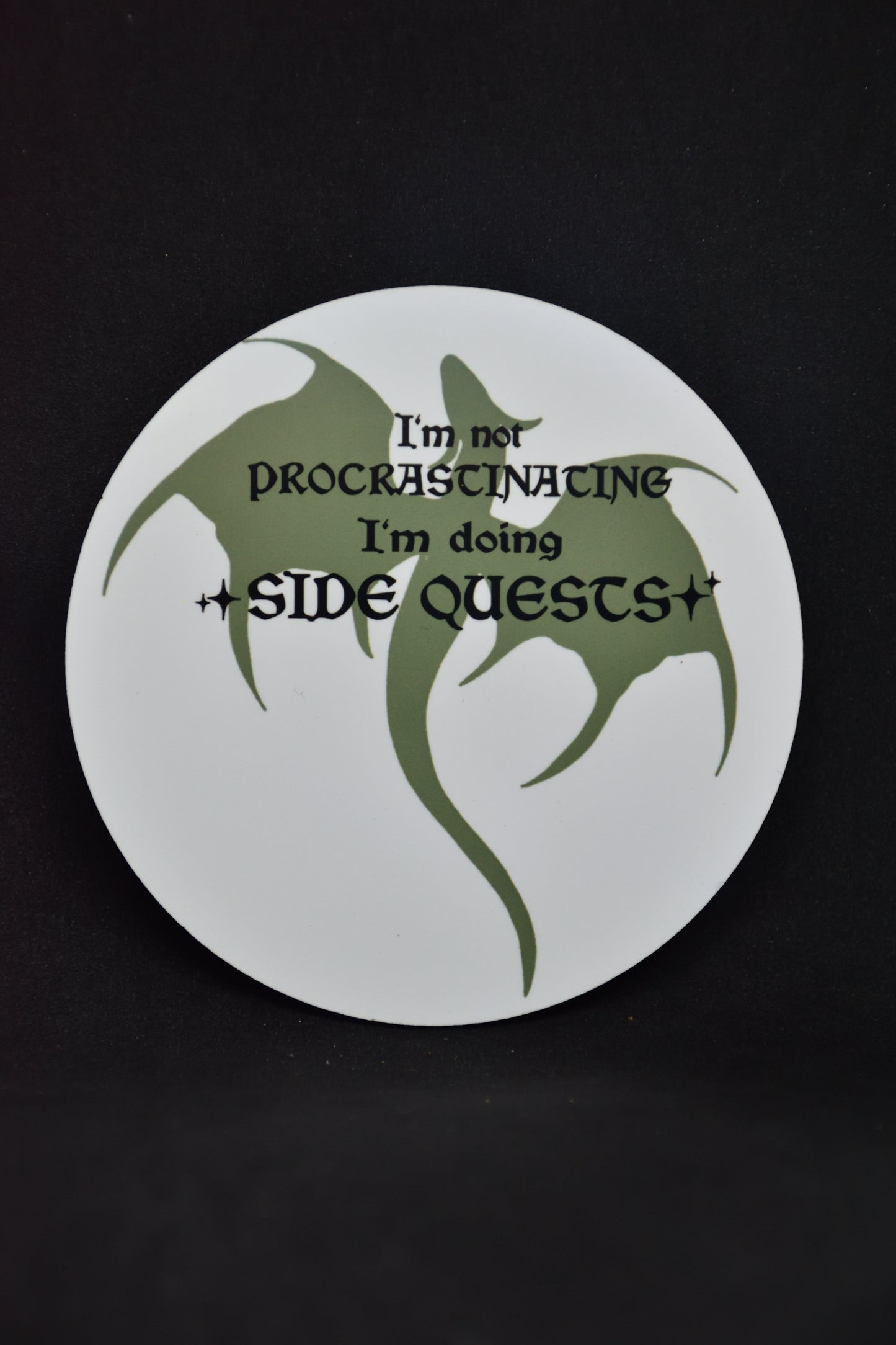 I'm not procrastinating, I'm doing Side Quests - TTRPG Onderzetters