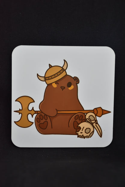 Barbarian Bear Cartoon - TTRPG Onderzetters