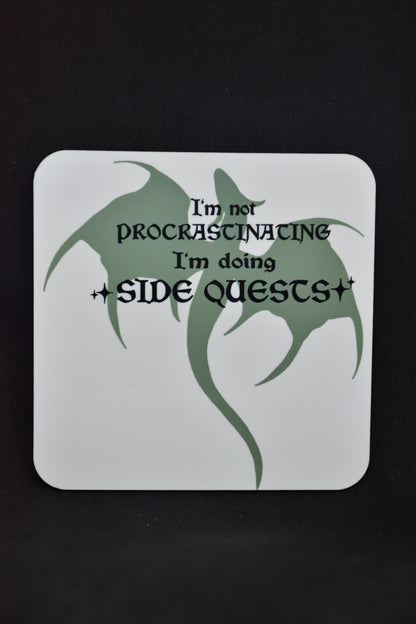I'm not procrastinating, I'm doing Side Quests - TTRPG Onderzetters