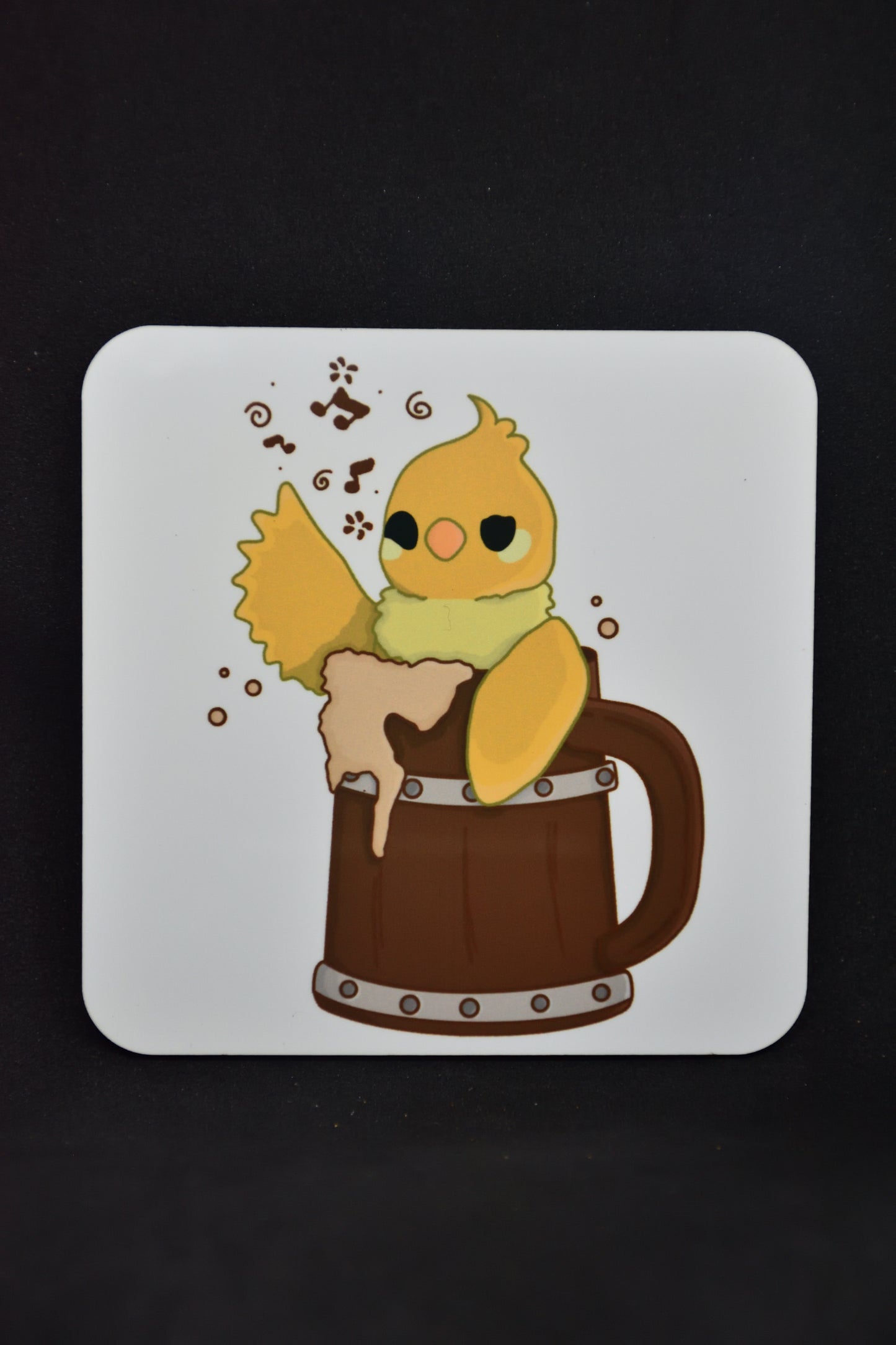 Bard Bird Cartoon - TTRPG Onderzetters