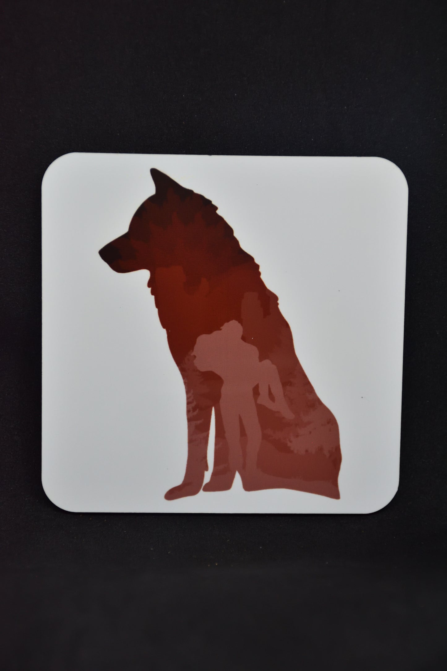 Wolf met kasteel - Fantasy Onderzetters