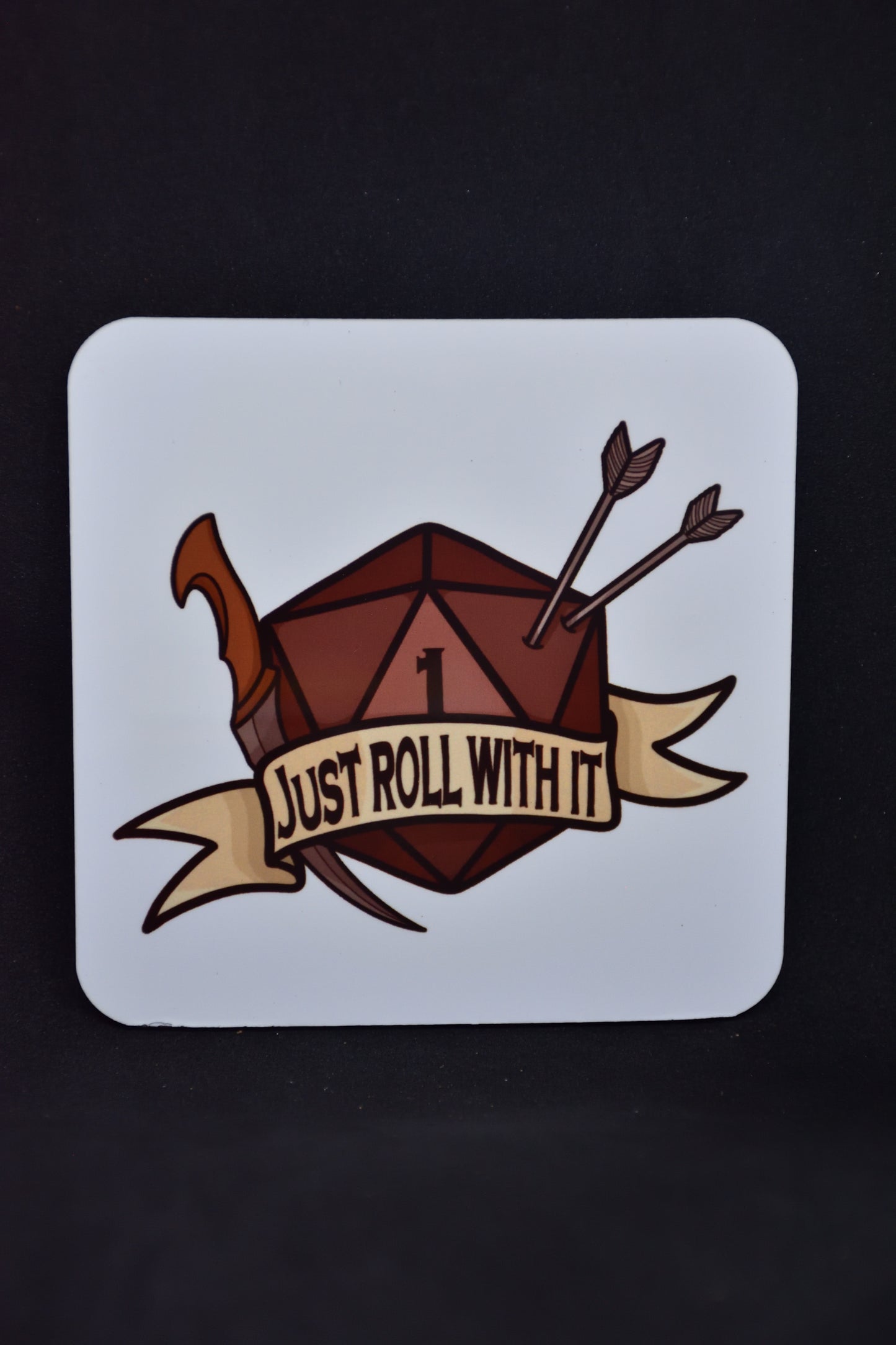 Just roll with it - TTRPG Onderzetters