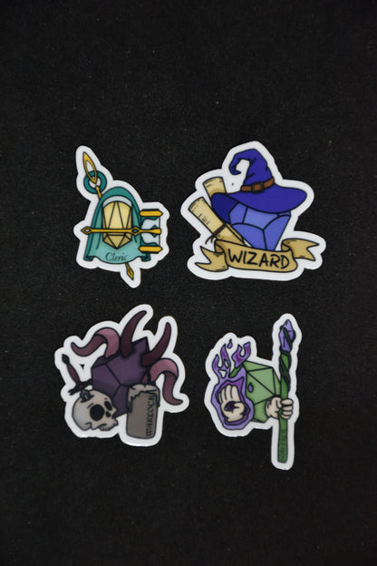 Mini TTRPG Magic Classes - Sticker Pack