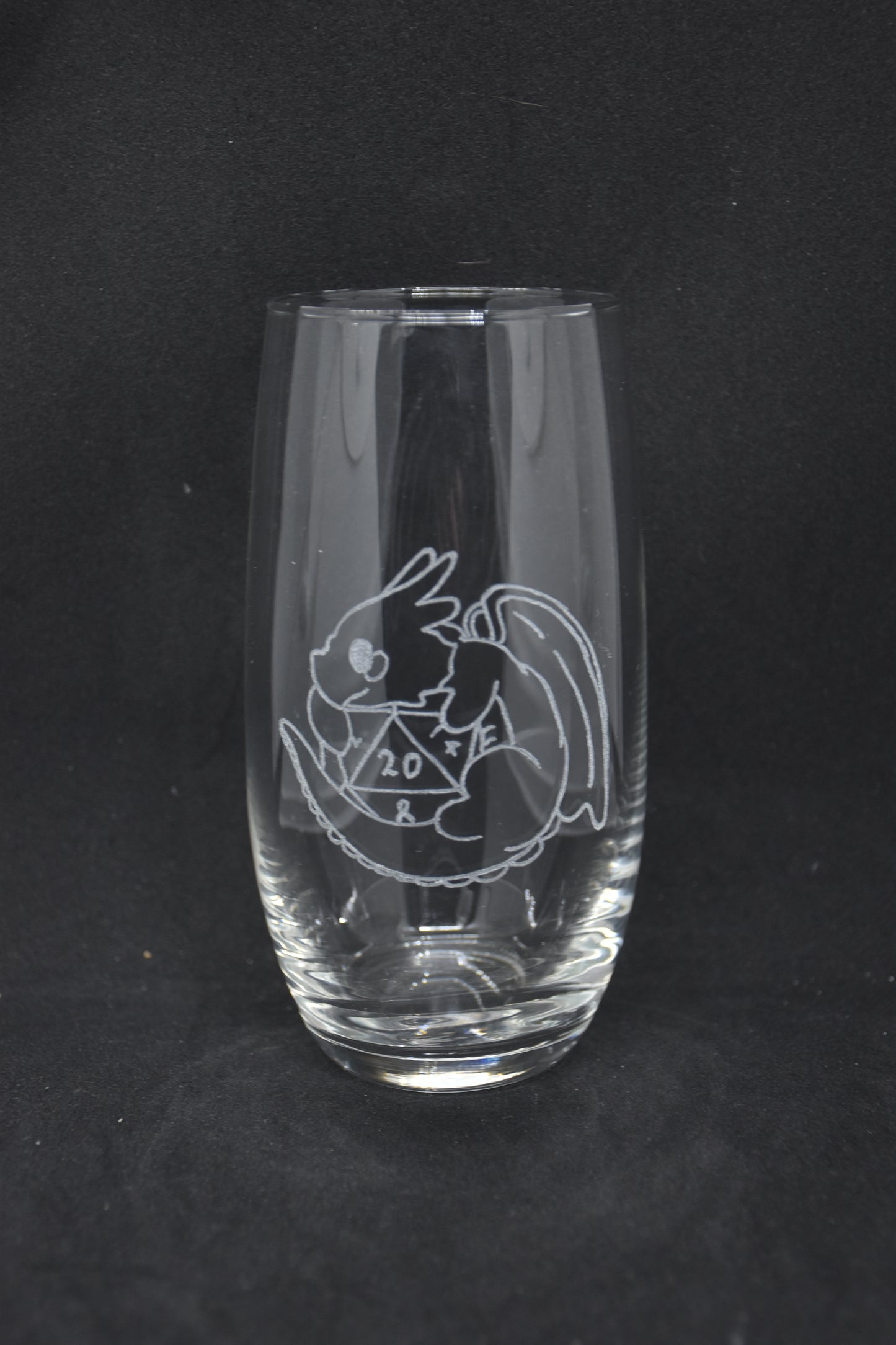 Dragon with Dice - TTRPG Engraved Glasses