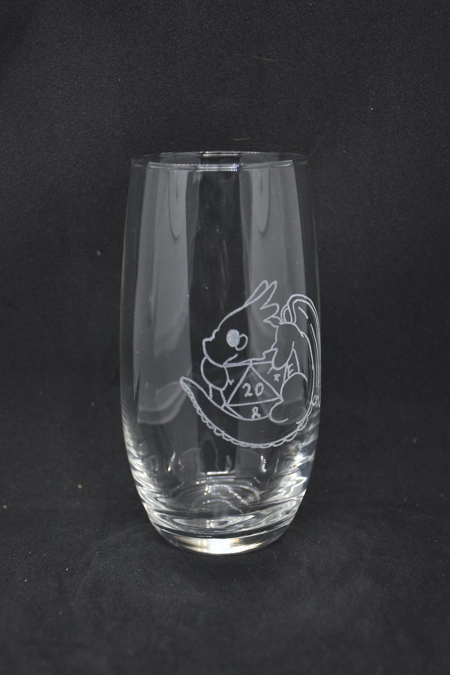 Dragon with Dice - TTRPG Engraved Glasses