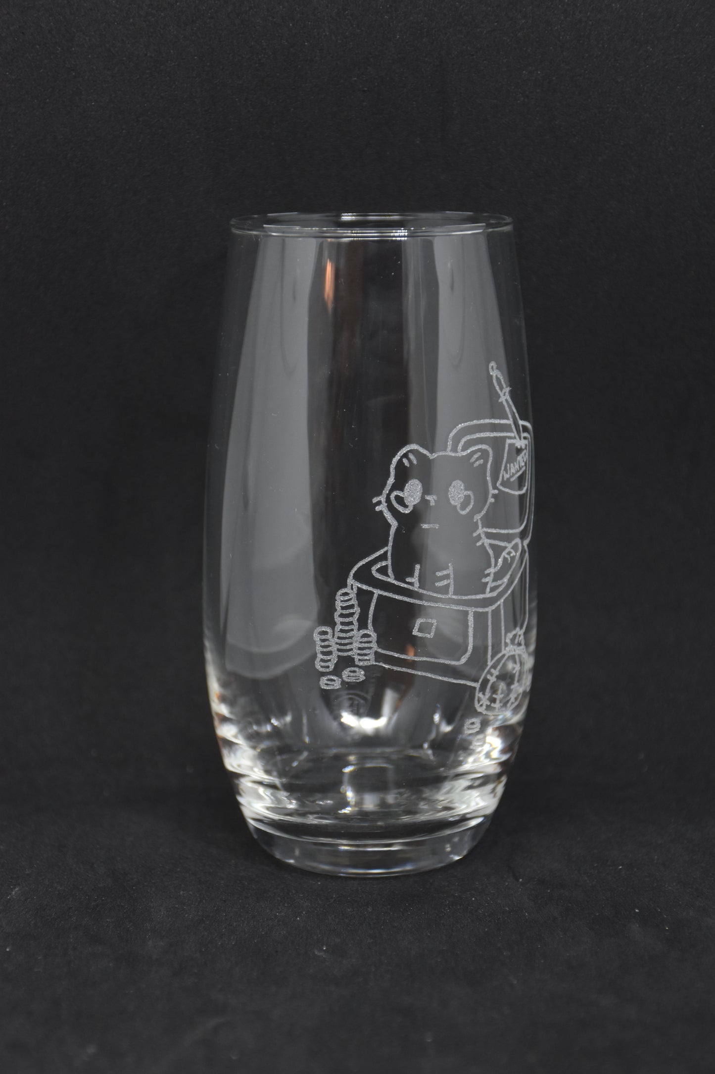 Rogue Cat Cartoon - TTRPG Engraved Glasses