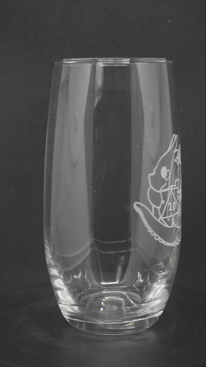 Dragon with Dice - TTRPG Engraved Glasses