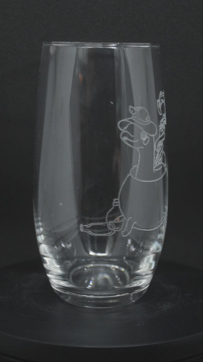 Wizard Snake Cartoon - TTRPG Engraved Glasses